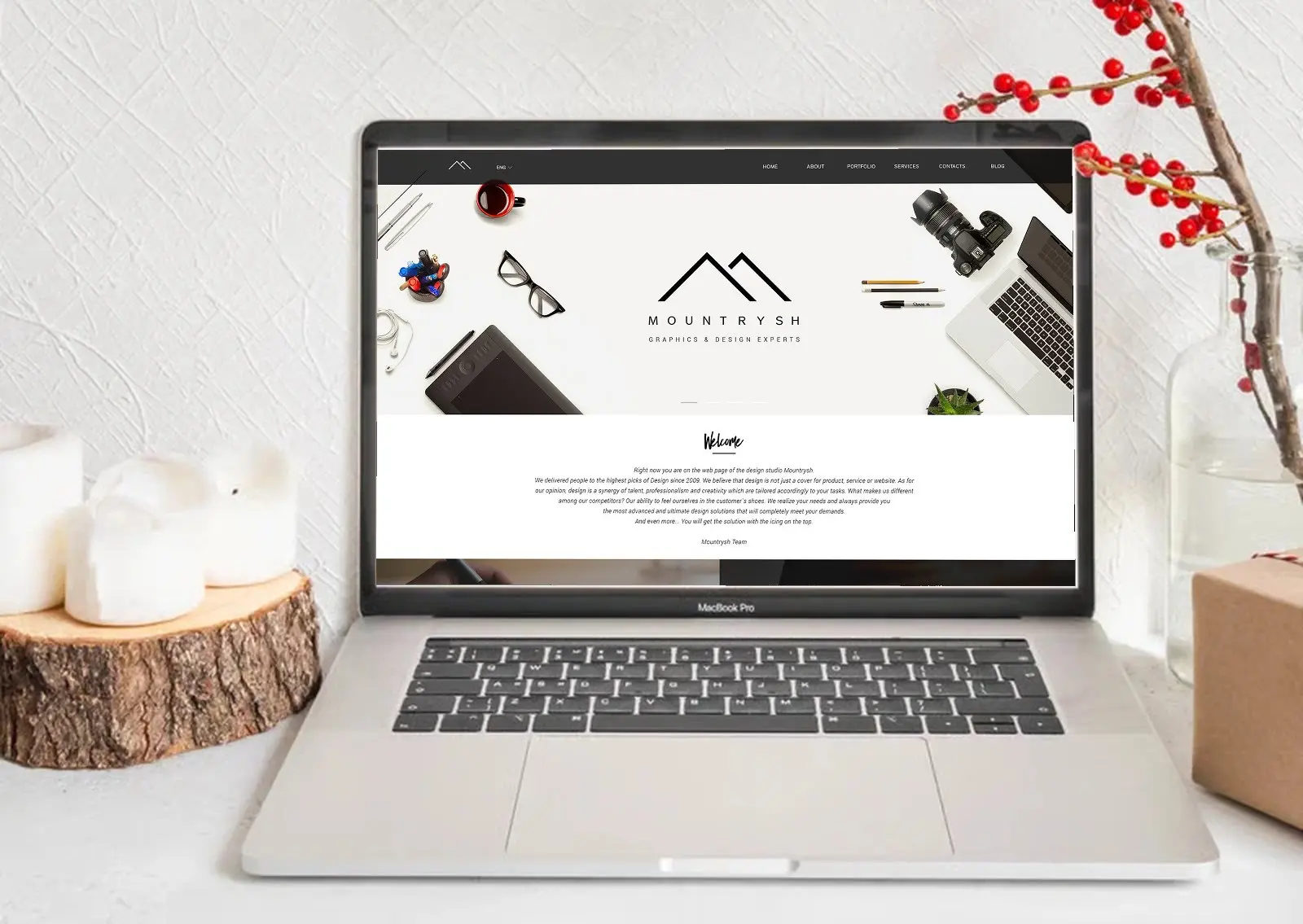 Portfolio-Website für ein Designstudio