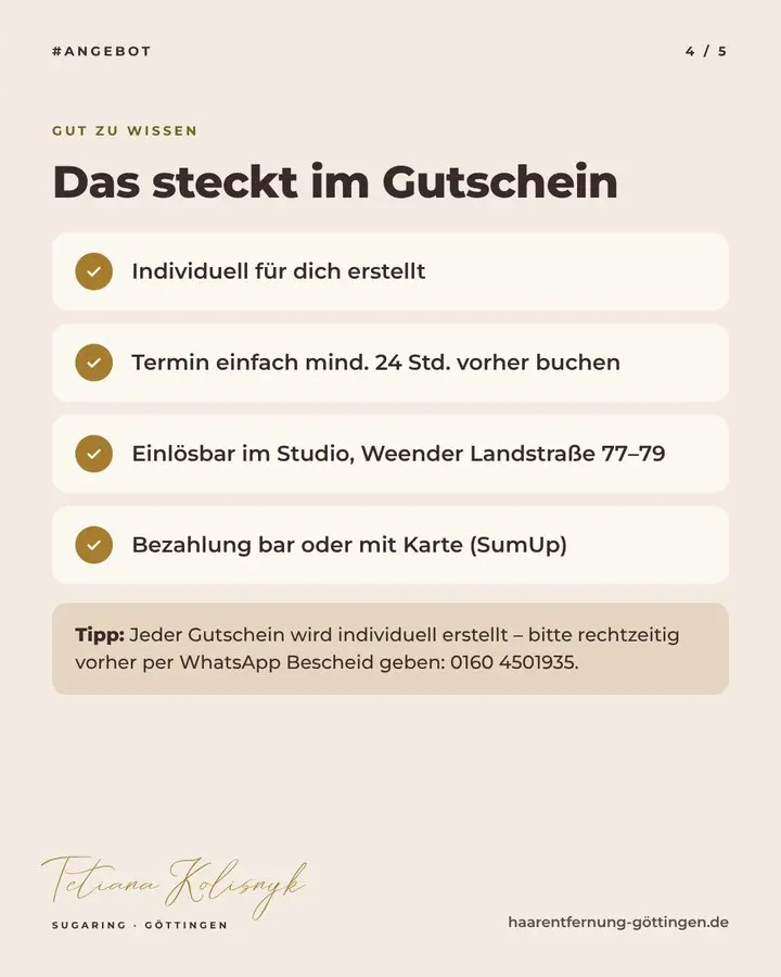 Depilation Göttingen – Instagram: Checkliste + Tipp-Box