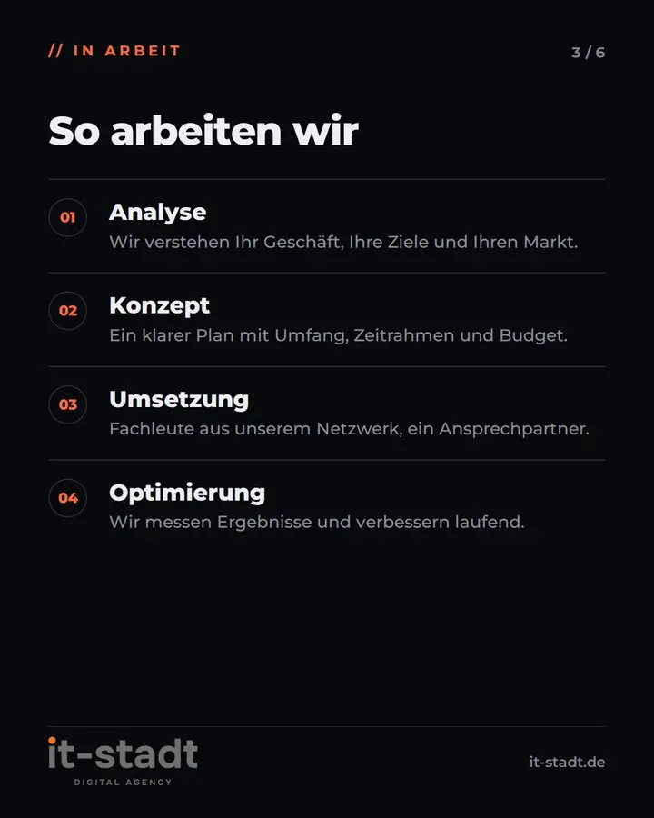 IT-Stadt Instagram: Schritte: Kreise mit Haarlinie
