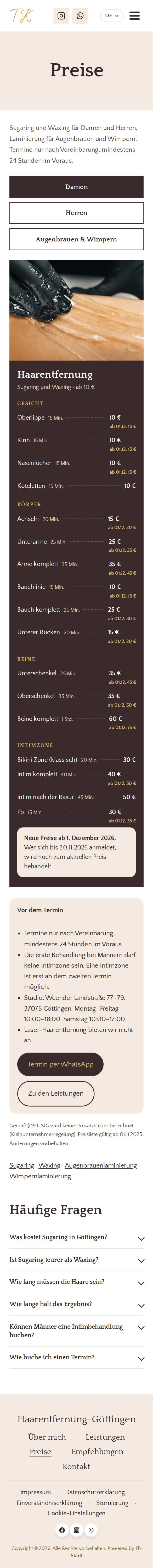 Haarentfernung Göttingen – Preise